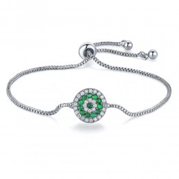 Bratara Charm Green Flower